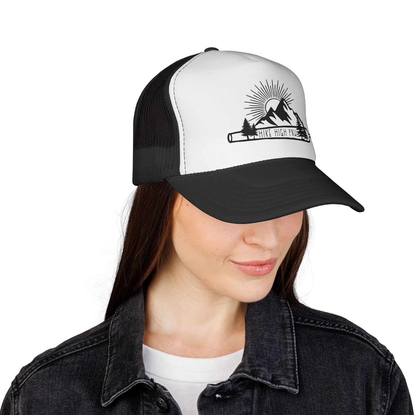 Trucker Cap — 'Hike High PNW' Joint - Mountain Landscape