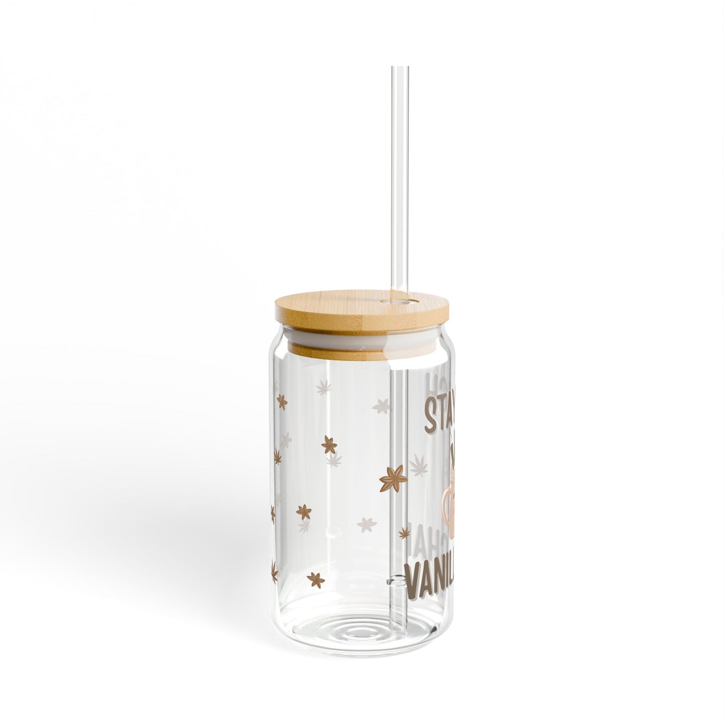 Stay High Vanilla Chai - Sipper Glass | 16oz Iced Tumbler with Straw