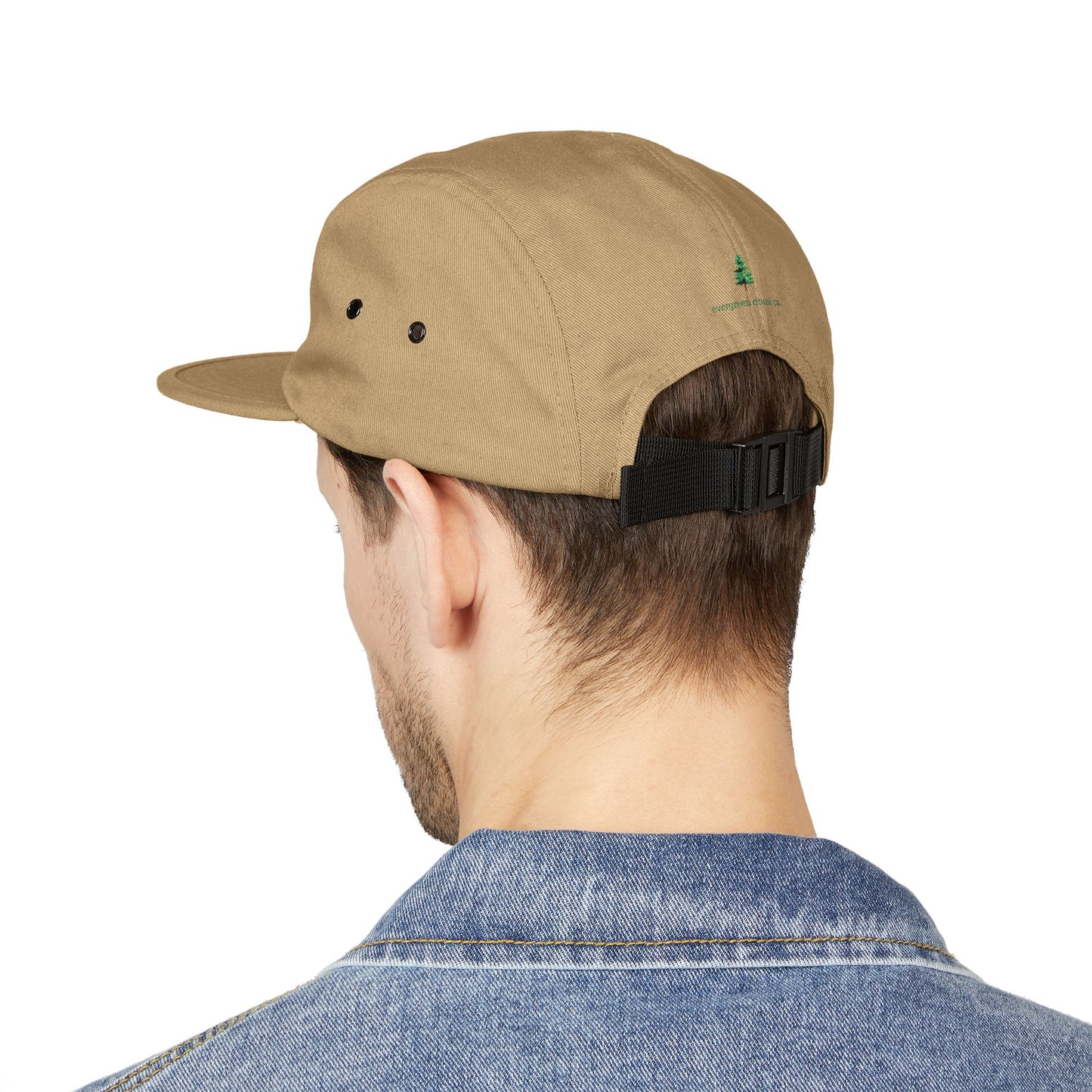 PNW Embroidered 5-Panel Cap — Discreet Leaf & Evergreen Hat