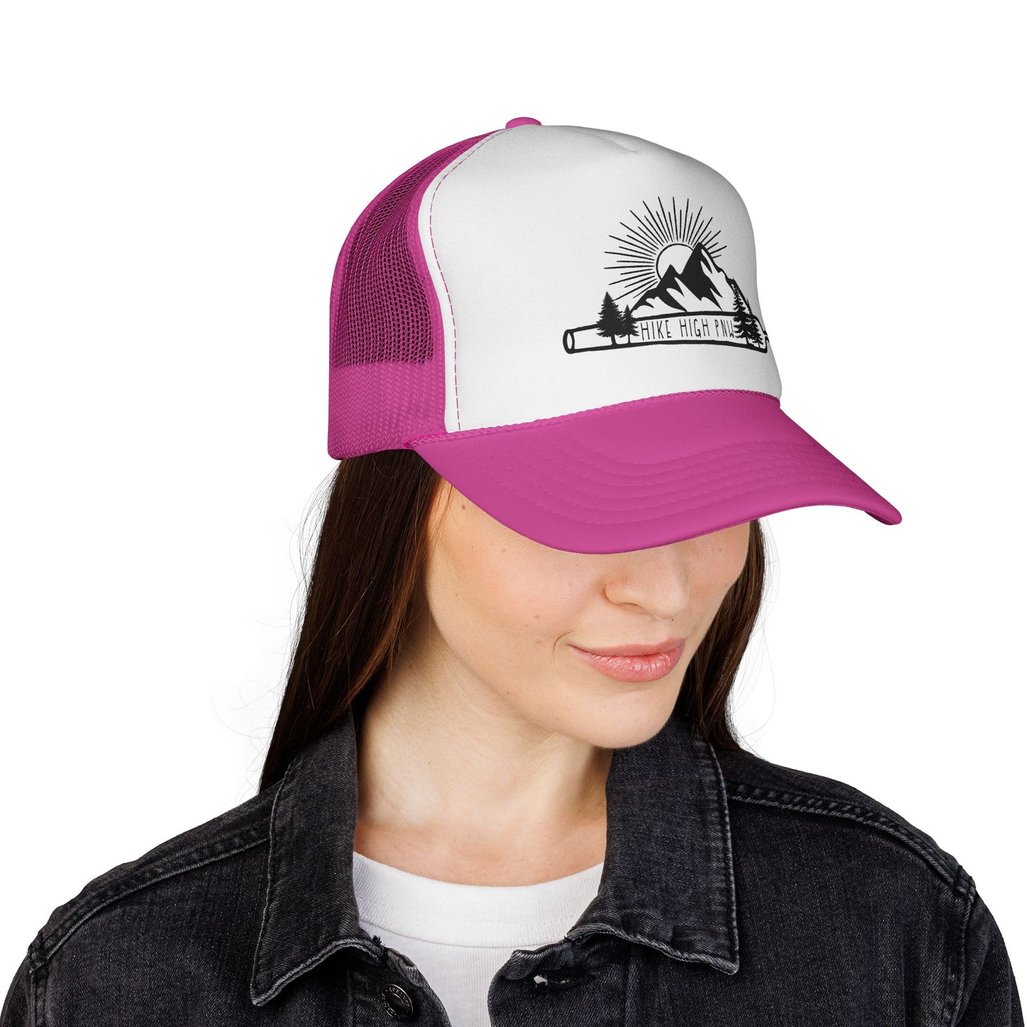 Trucker Cap — 'Hike High PNW' Joint - Mountain Landscape