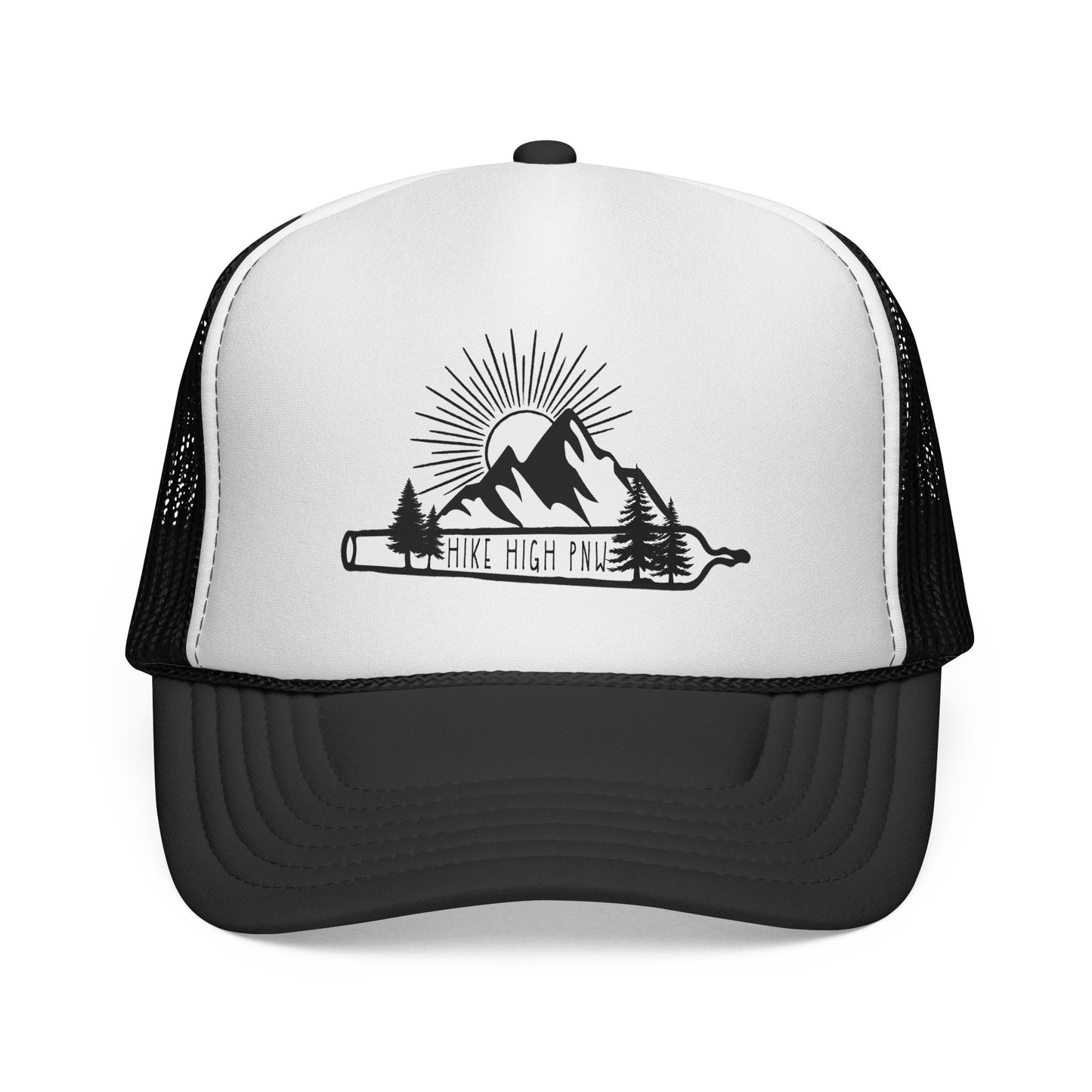 Trucker Cap — 'Hike High PNW' Joint - Mountain Landscape