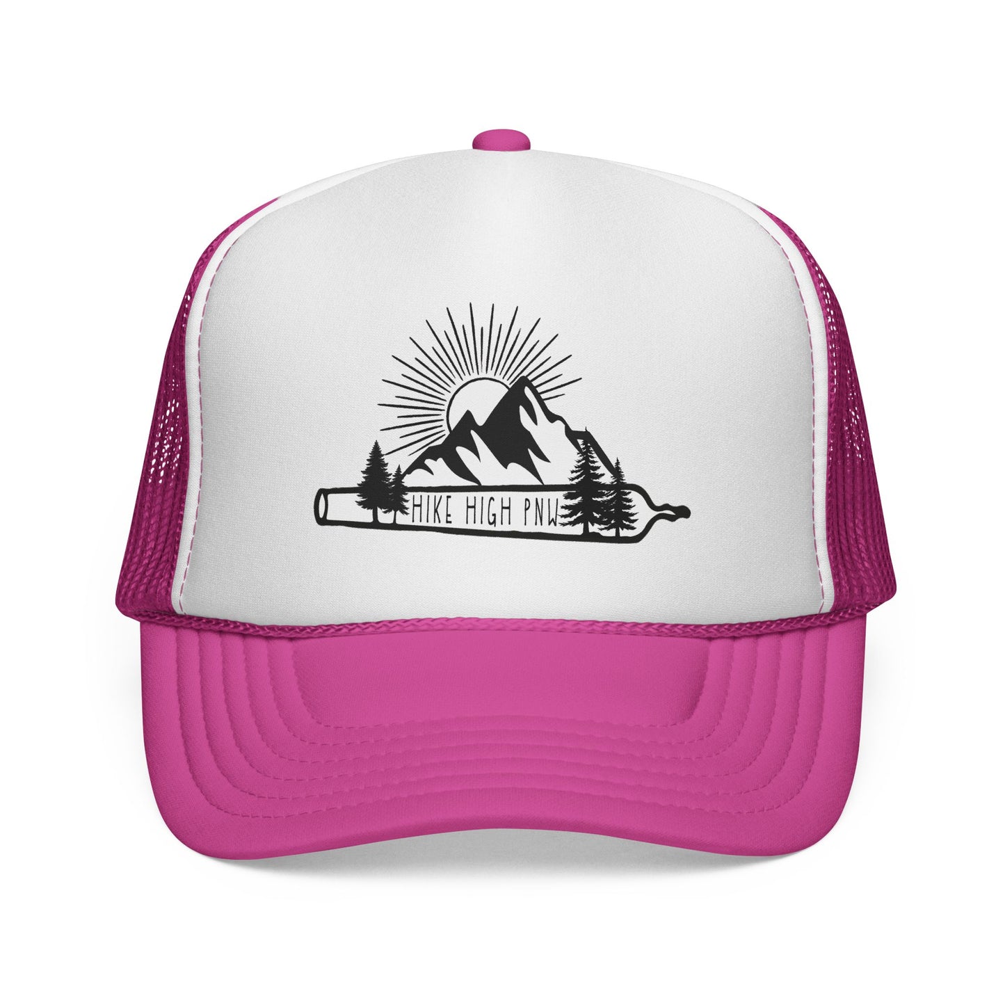 Trucker Cap — 'Hike High PNW' Joint - Mountain Landscape