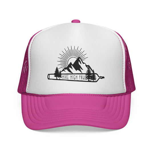 Trucker Cap — 'Hike High PNW' Joint - Mountain Landscape