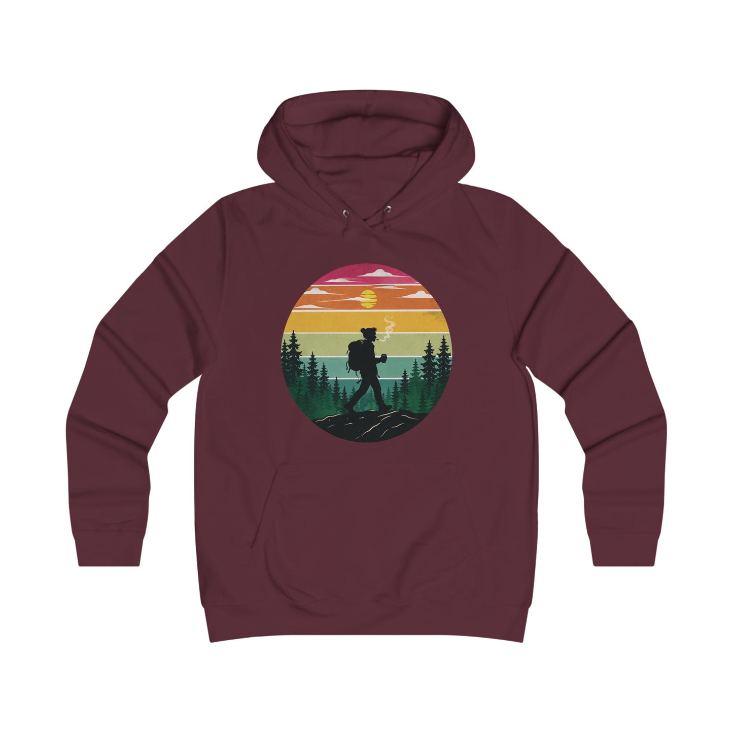 Stay High Pnw Hoodie — Retro Hiking Graphic Pullover for Cozy Pnw Mornings