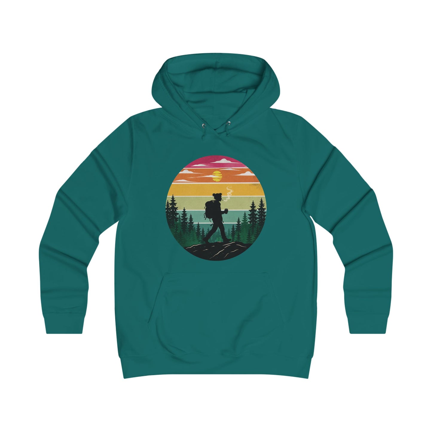 Stay High Pnw Hoodie — Retro Hiking Graphic Pullover for Cozy Pnw Mornings
