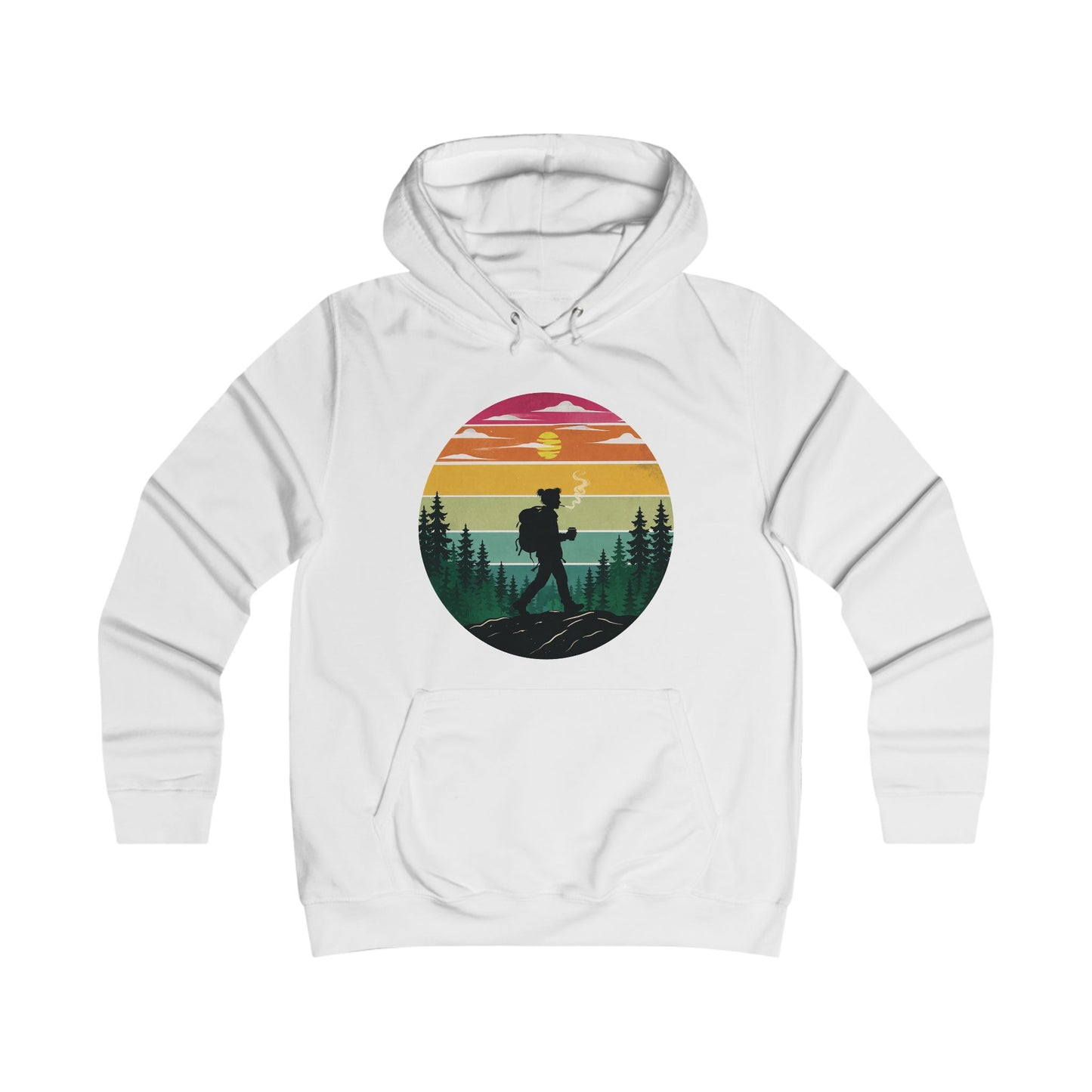 Stay High Pnw Hoodie — Retro Hiking Graphic Pullover for Cozy Pnw Mornings