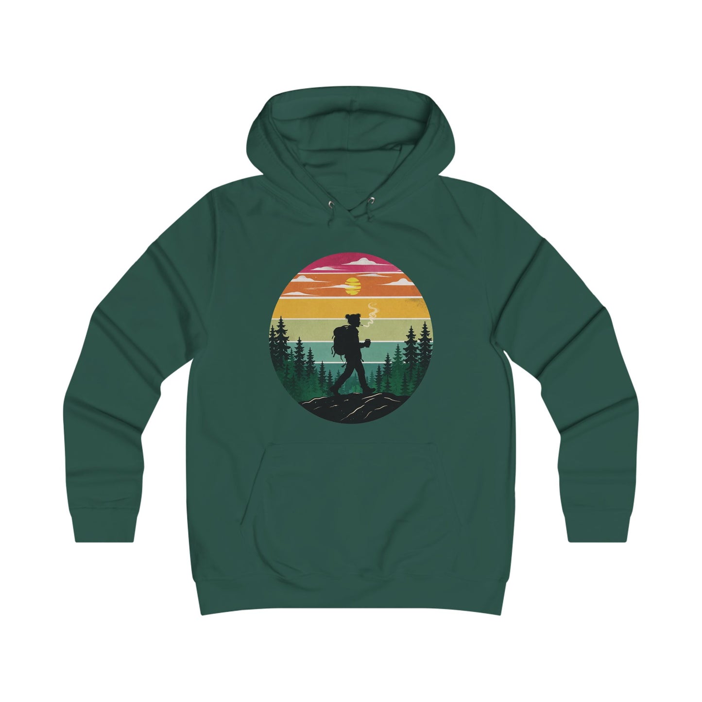 Stay High Pnw Hoodie — Retro Hiking Graphic Pullover for Cozy Pnw Mornings