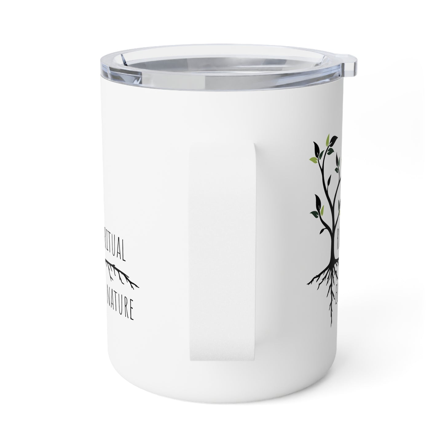 Insulated Coffee Mug 10oz — Rooted in Ritual Elevated by Nature | Stoner Nature Lover Travel Mug