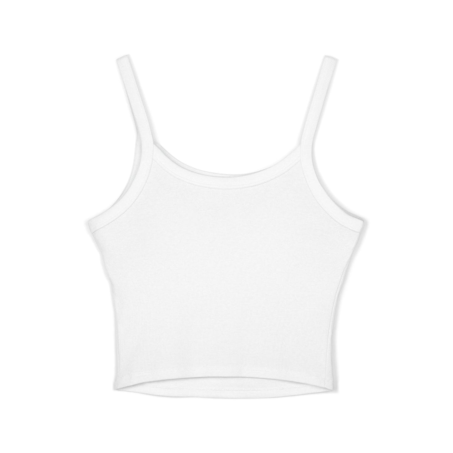 Spaghetti Strap Tank Top — “Hike High PNW” Retro Rainbow Crop Tank